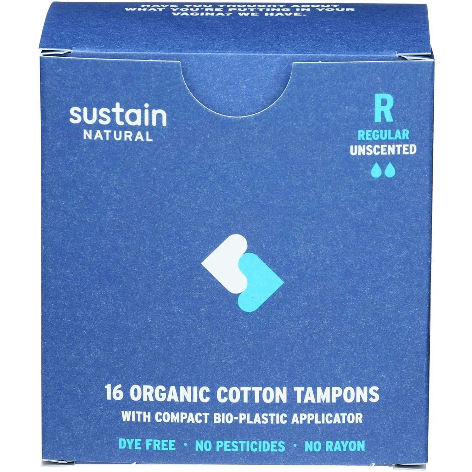 Sustain, Tampons Cotton Regular Organic, 16 Count