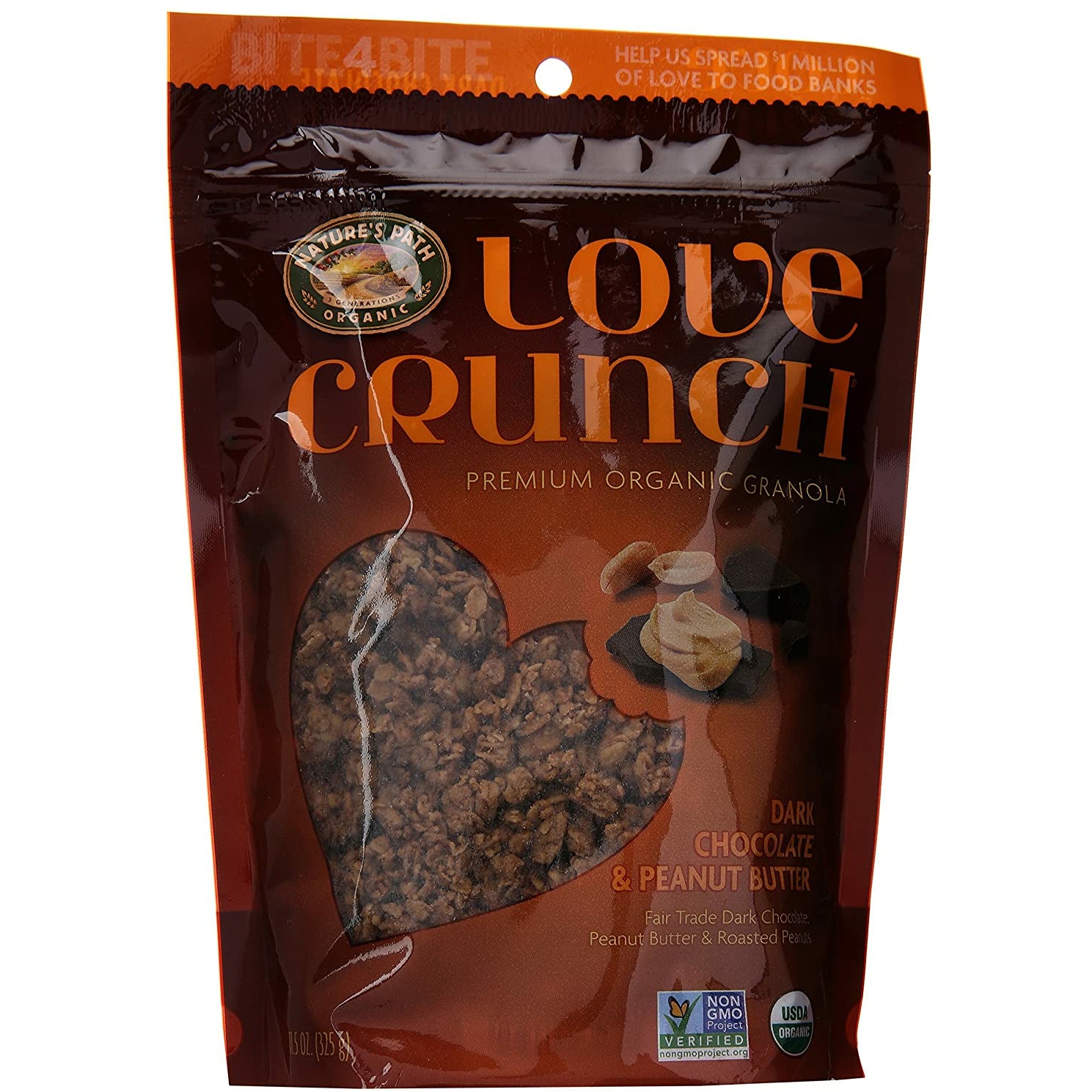 Nature's Path, Granola Love Crunch Peanut Butter Dark Chocolate Organic, 11.5 Ounce