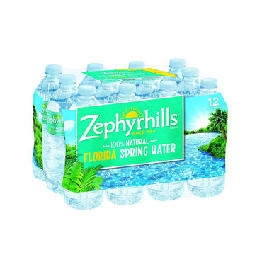 Zephyrhills Natural Spring Water, 16.9 Ounce (Pack of 12)