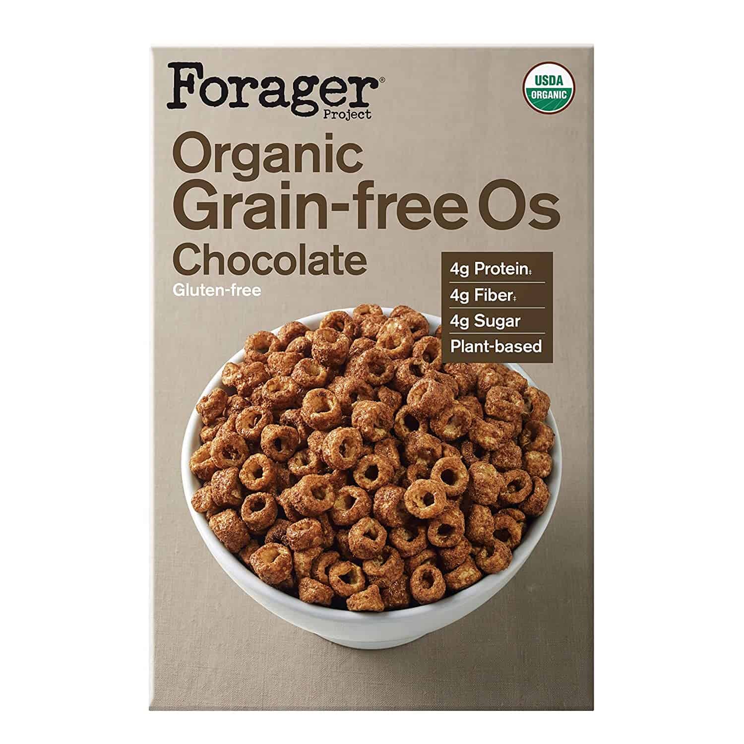Forager Project, Organic Grain-Free Gluten-Free Chocolate Cereal, 8 Ounce