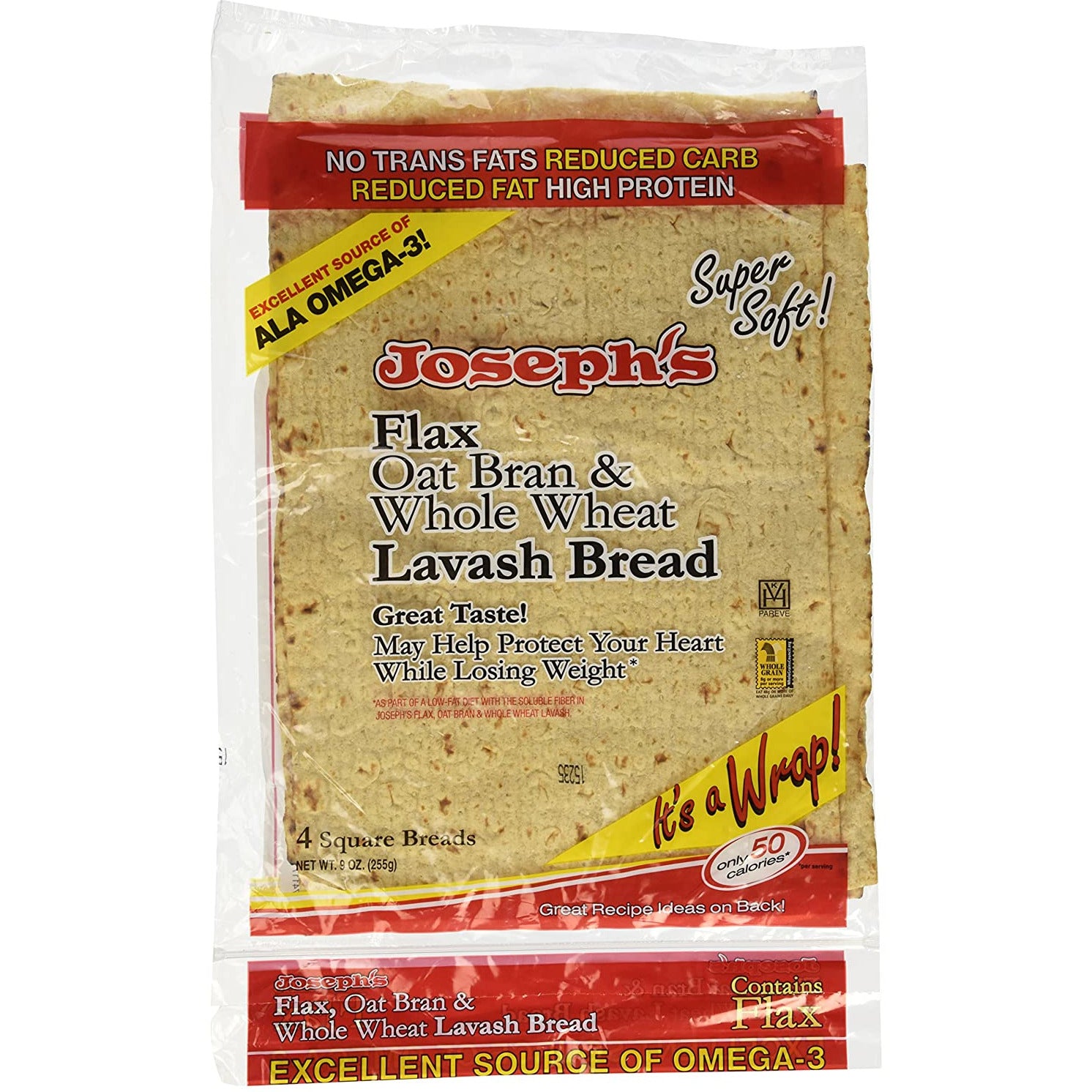 Joseph's Flax, Oat Bran &amp; Whole Wheat Lavash Bread, 8 ct.