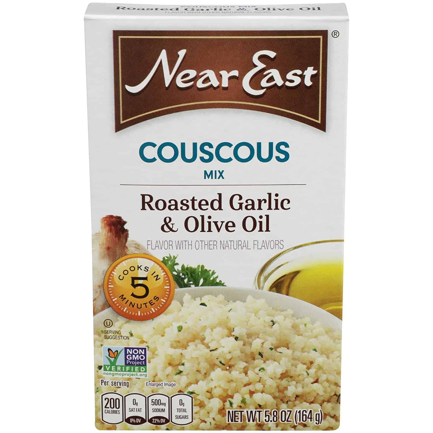 Near East, Couscous Roasted Garlic And Olive Oil, 5.8 Ounce