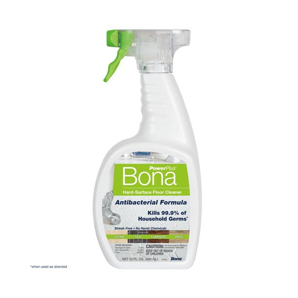 Bona PowerPlus Antibacterial Hard-Surface Floor Cleaner Spray, 22 Fluid Ounces