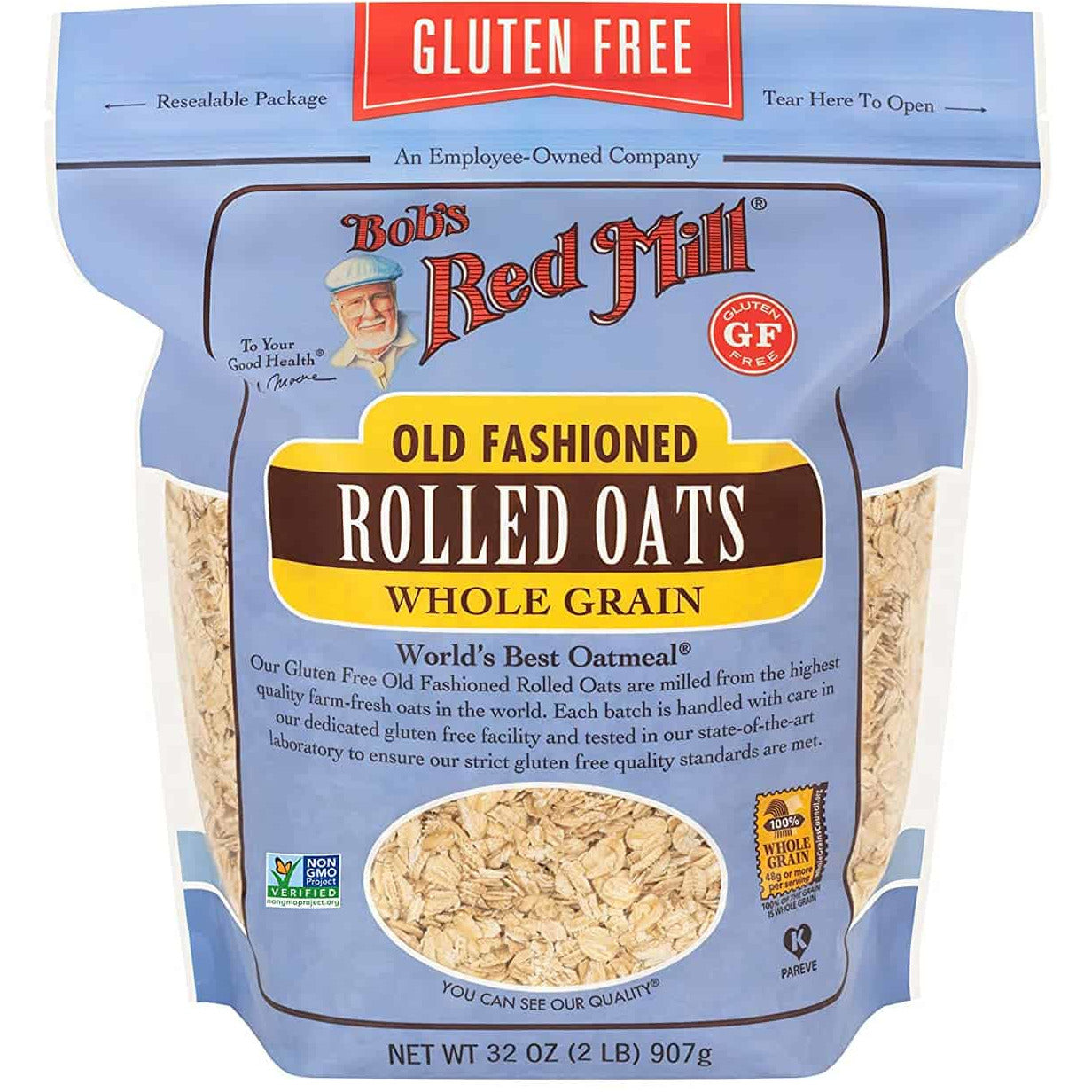 Bob's Red Mill Gluten Free Old Fashion Rolled Oats (32 Ounce)