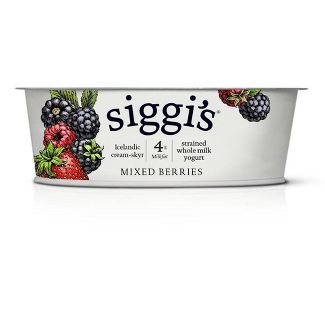 Siggi's 4% Whole Milk Mixed Berries Icelandic-Style Skyr Yogurt - 4.4oz