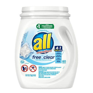 all Mighty Free Clear For Sensitive Skin Detergent Pacs - 60ct
