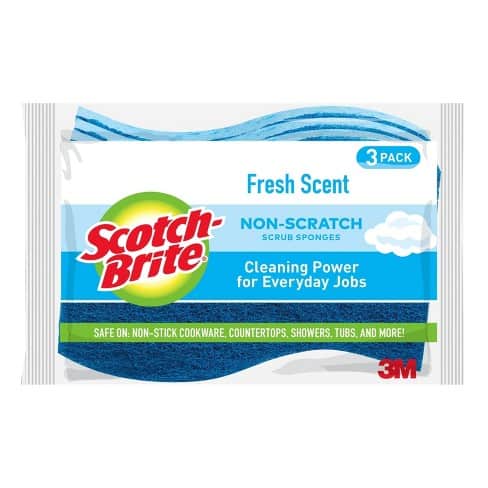 Scotch-Brite Non-Scratch Scrub Sponge - Fresh Scent - 3pk