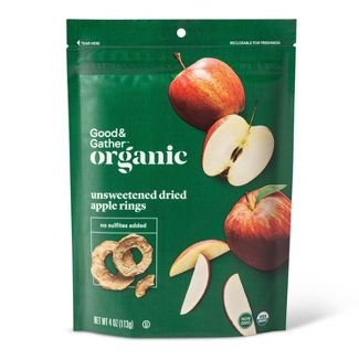 Organic Dried Unsweetened Apple Rings Snacks - 4oz - Good & Gather