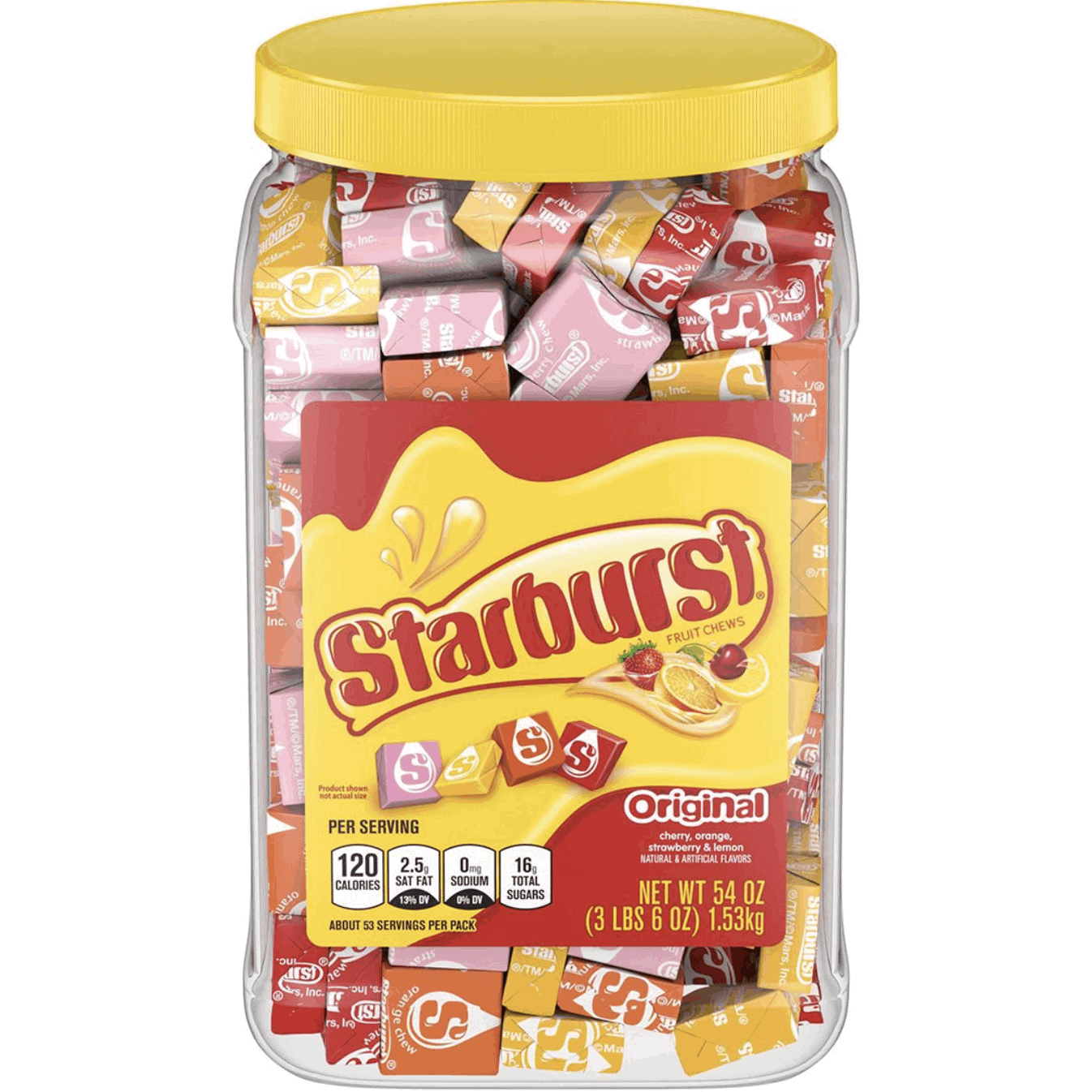 Starburst Original Fruit Chew Candy Jar, 54 oz.