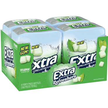 Extra Refreshers Spearmint Chewing Gum, 4 pk.