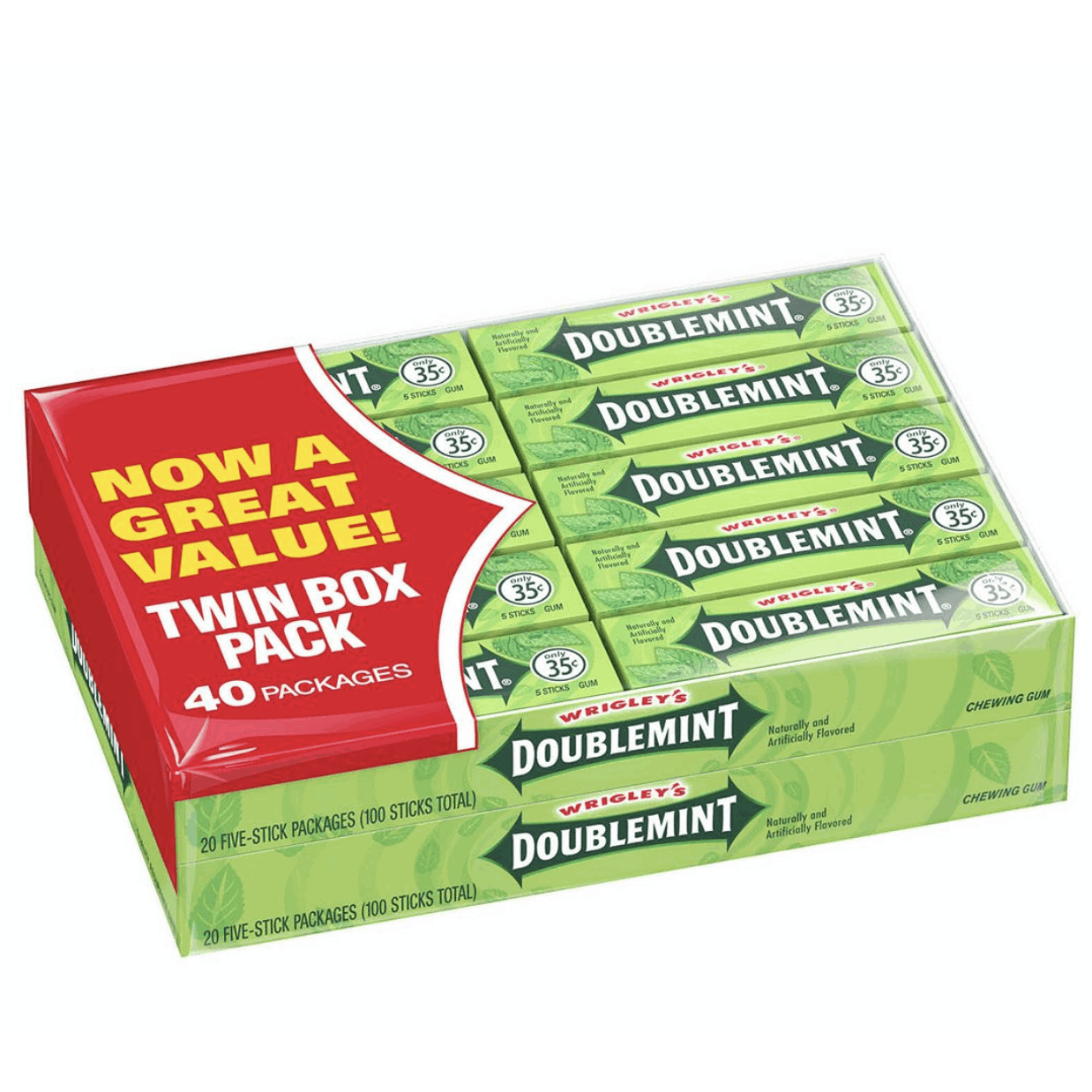 Wrigley's Doublemint Gum Twin Box, 40 pk./5 ct.