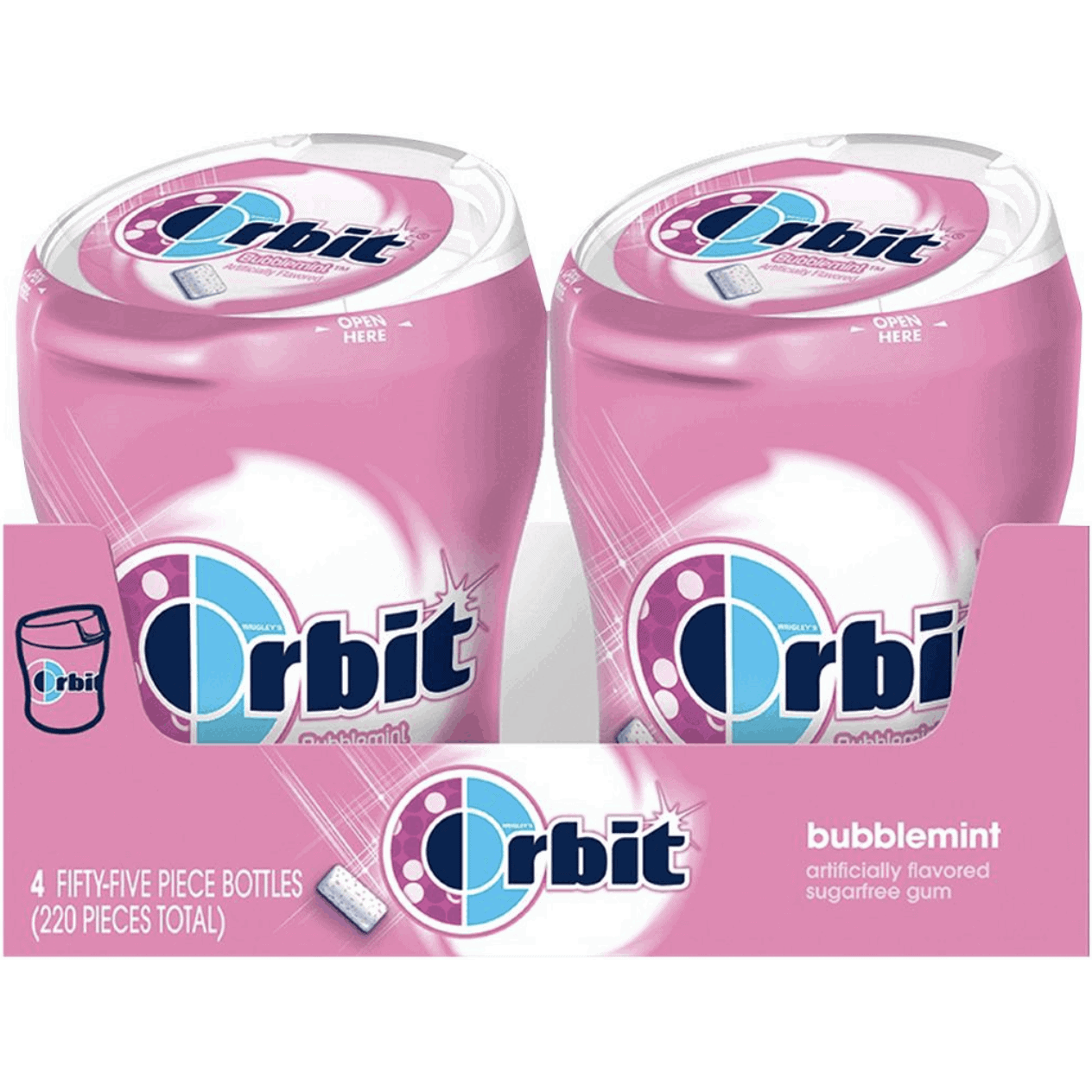 Orbit Sugar-Free Bubblemint Gum, 4 pk./55 ct.