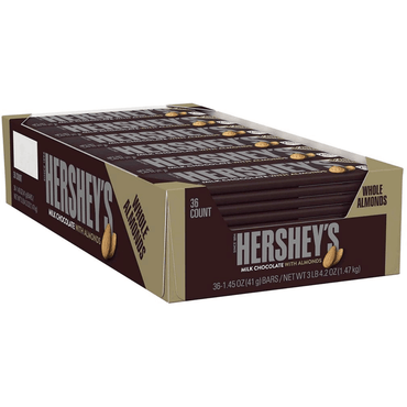 Hershey's Milk Chocolate with Almonds Bars, 36 ct