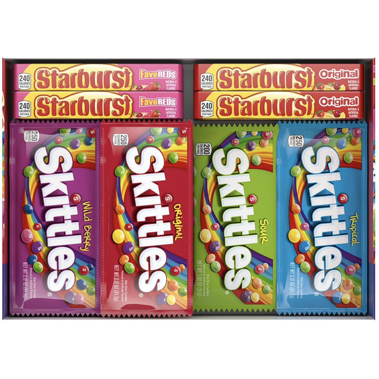 Starburst and Skittles Candy Variety Box, 30 ct.