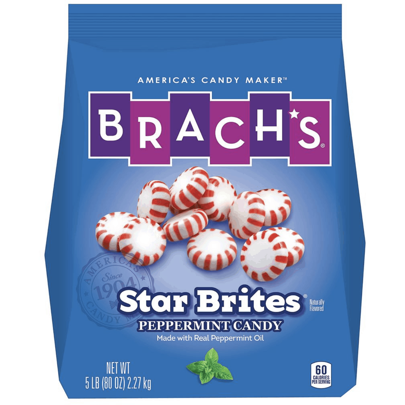 Brachs Sugar Free Star Brites Peppermint Hard Candy, 3.5 oz. per