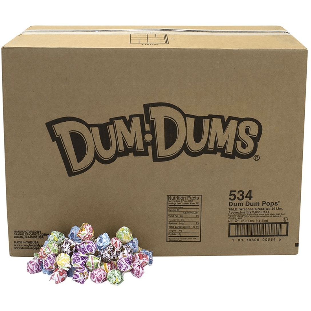 Dum Dums Assorted Lollipops, 30 lbs.