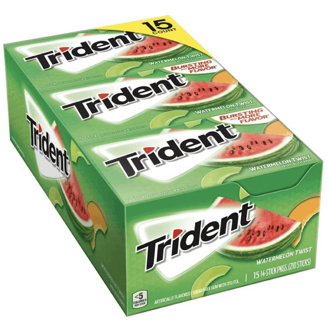 Trident Watermelon Twist Sugar-Free Gum, 15 pk./14 ct.