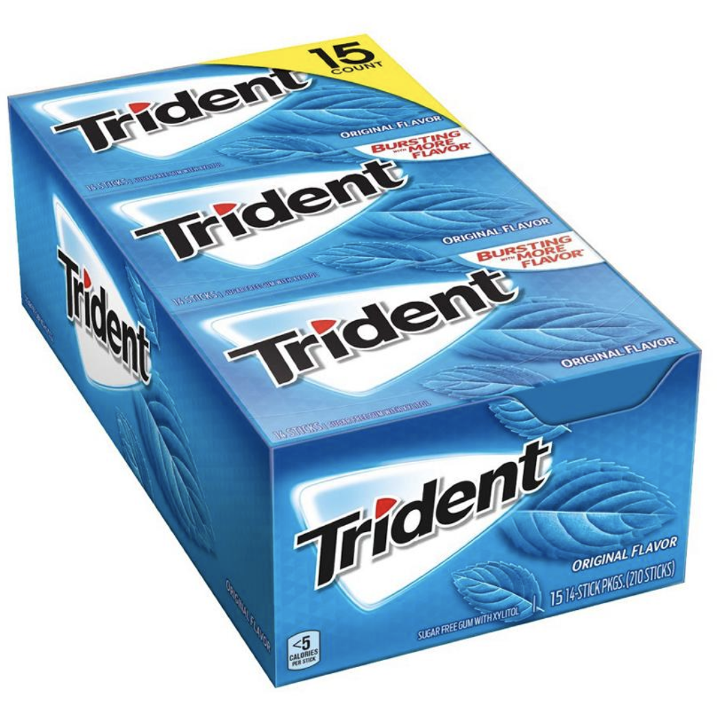 Trident Original Sugar-Free Gum, 15 pk./14 ct.