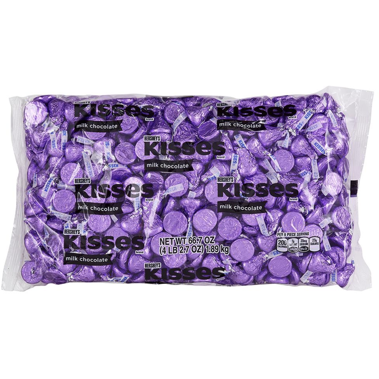 Hershey's Kisses Milk Chocolates, 66.7 oz. - Purple