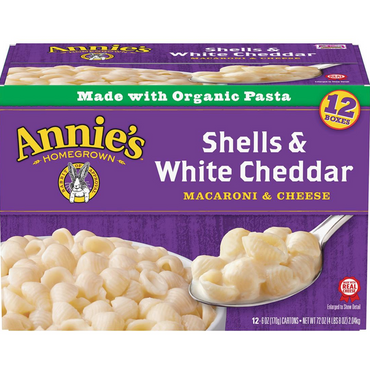 Annie's Shells &amp; White Cheddar Sauce, 12 pk./6 oz.