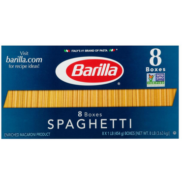 Barilla Spaghetti Pasta, 8 pk./16 oz.