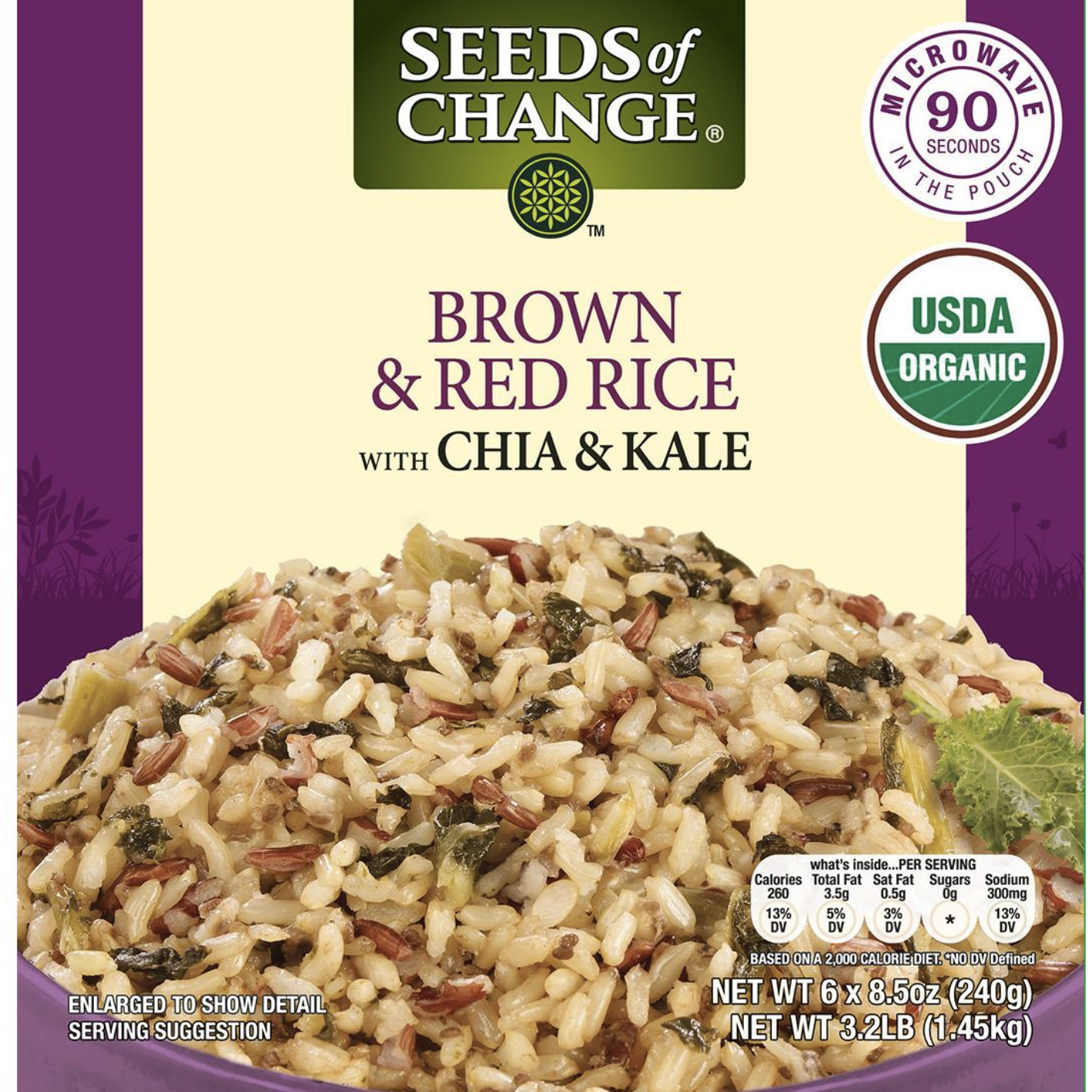 Seeds of Change Brown &amp; Red Rice With Chia &amp; Kale, 6 pk./8.5 oz.