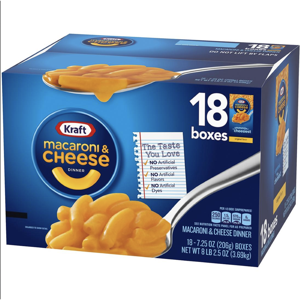 Kraft Original Flavor Macaroni &amp; Cheese Dinner, 18 pk./7.25 oz.