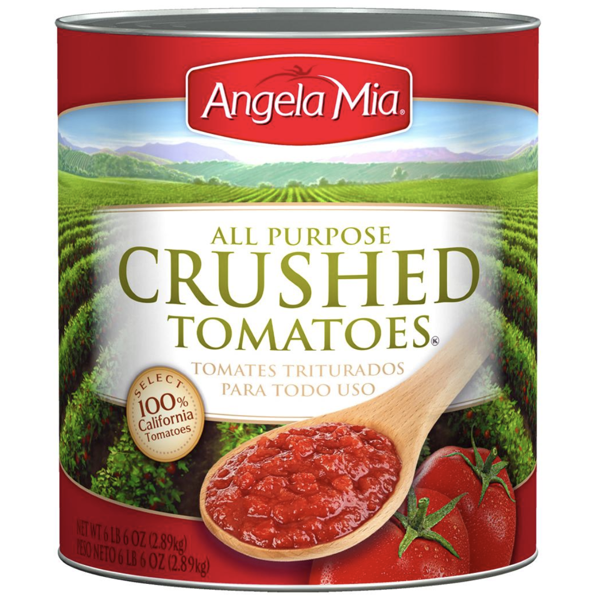 Angela Mia Concentrated Crushed Tomatoes, 102 oz.