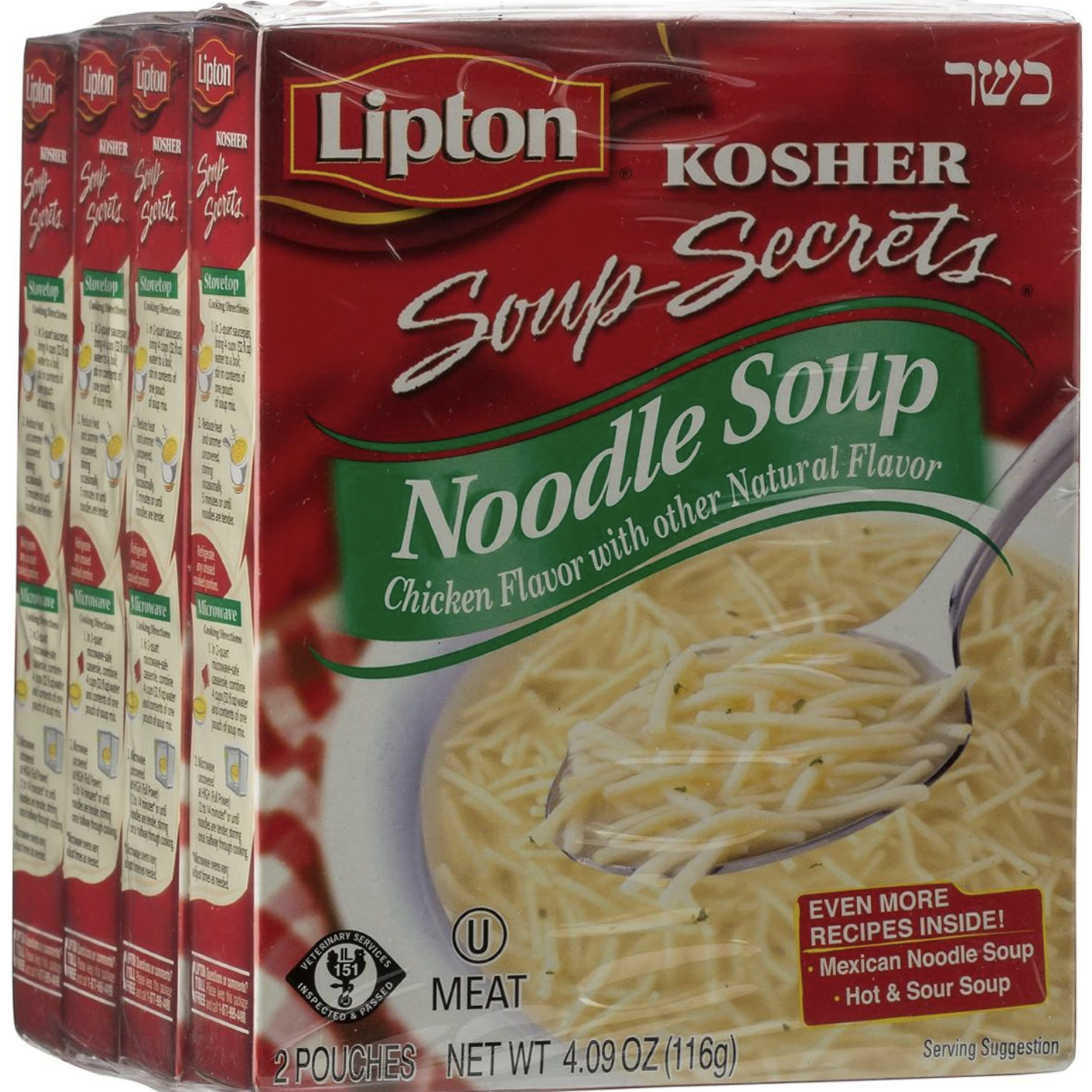 Lipton Kosher Chicken Noodle Soup, 4 pk./4.3 oz.