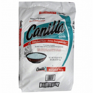 Canilla Long Grain Rice, 20 lb. Bag