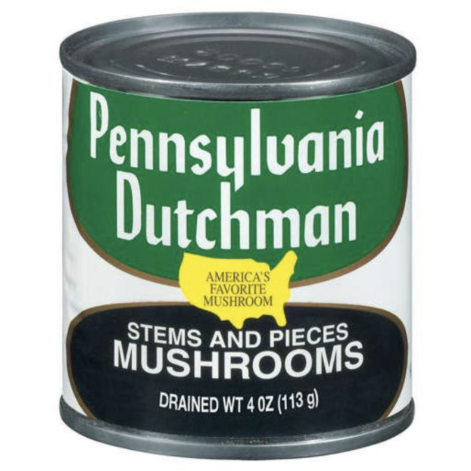 Pennsylvania Dutchman Mushroom Pieces and Stems, 12 pk./4 oz.