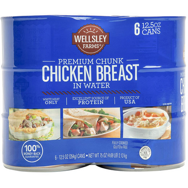 Wellsley Farms Premium Chunk Chicken Breast in Water, 6 ct.