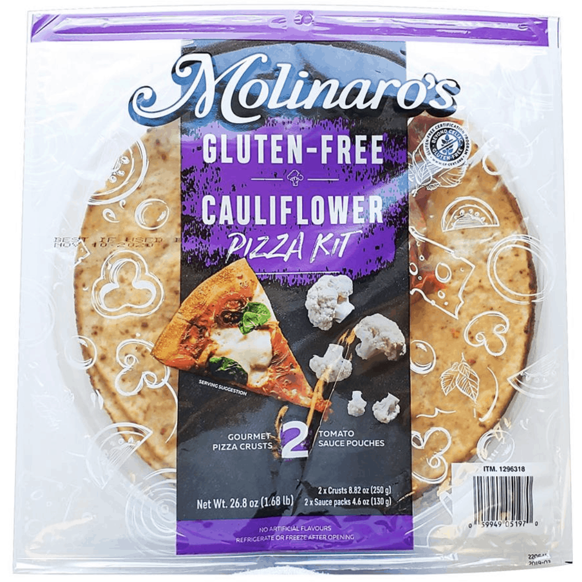 Molinaro's Cauliflower Pizza Kit, 2 pk.