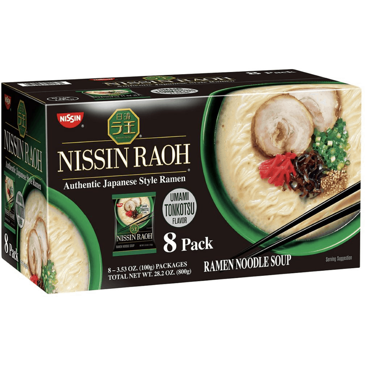 Nissin Raoh Ramen Tonkotsu Flavor Noodle Soup, 8 pk.