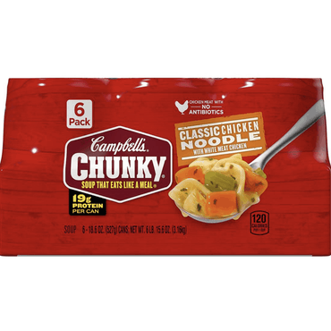 Campbell's Chunky Classic Chicken Noodle Soup, 6 pk.