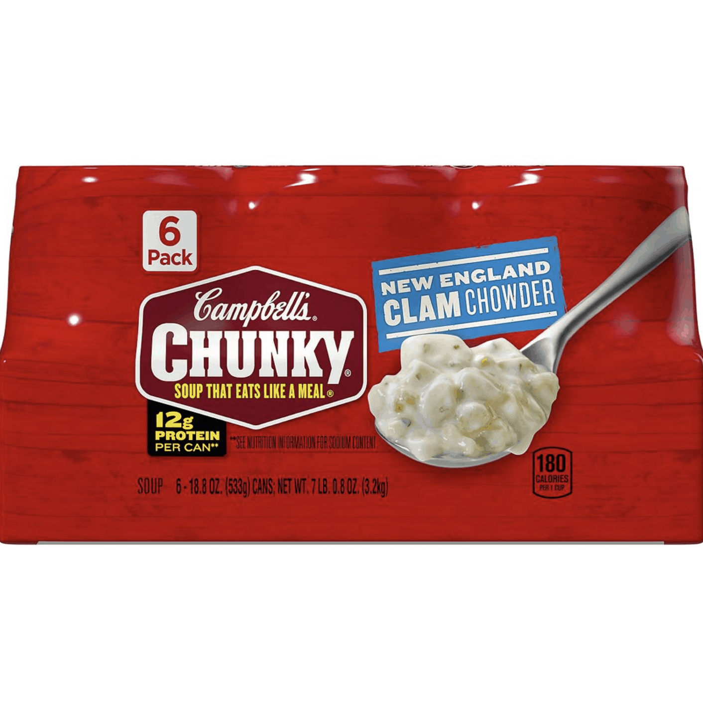Campbell's Chunky New England Clam Chowder, 6 pk.
