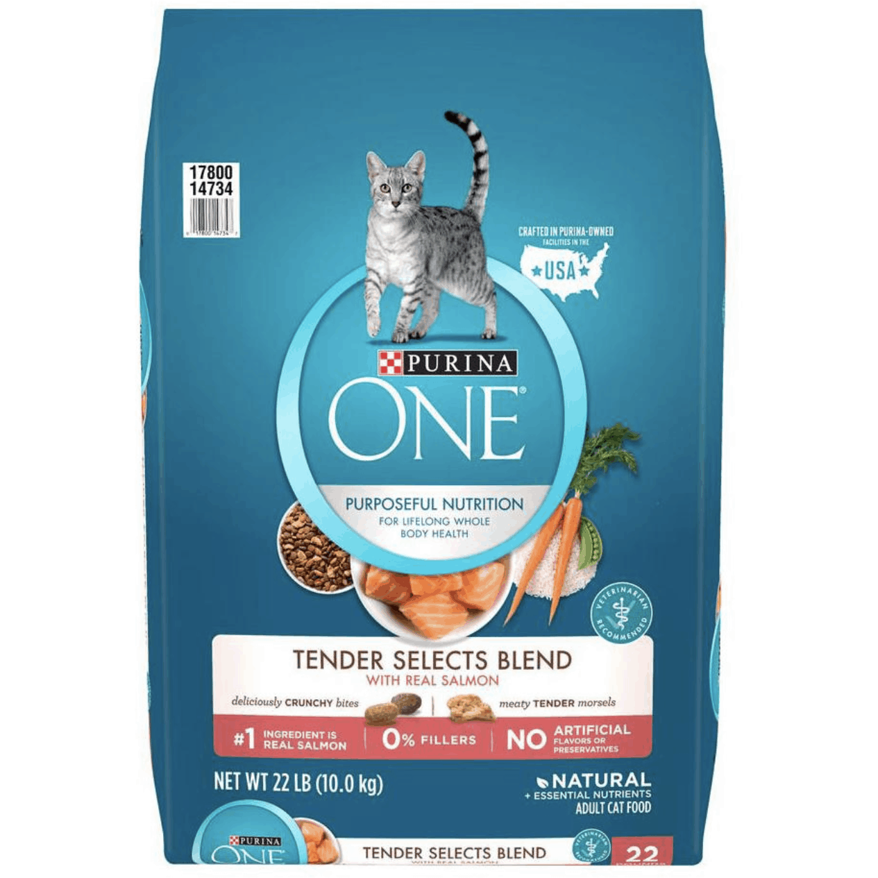 Purina ONE Tender Selects Blend With Real Salmon Natural Dry Cat