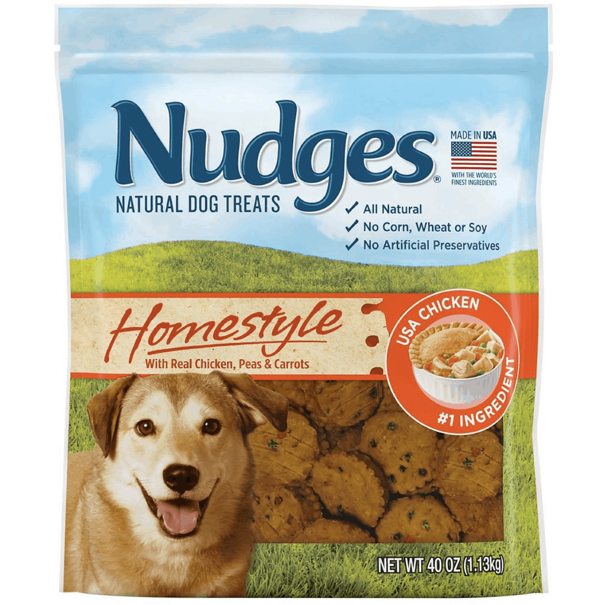 Nudges Homestyle Pot Pie Dog Treats, 40 oz.