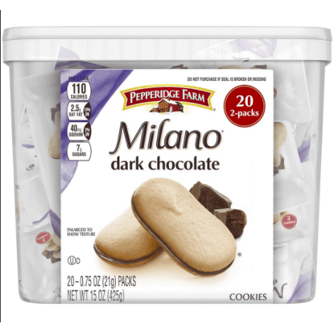 Pepperidge Farm Dark Chocolate Milano Cookies, 20 ct.
