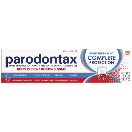 PARODONTAX Complete Protection Toothpaste for Bleeding Gums Pure Fresh Mint - 3.4oz
