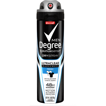 Degree Men Antiperspirant Spray Black & White Fresh - 3.8oz