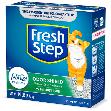 Fresh Step Odor Shield Scoopable Cat Litter Febreze Freshness
