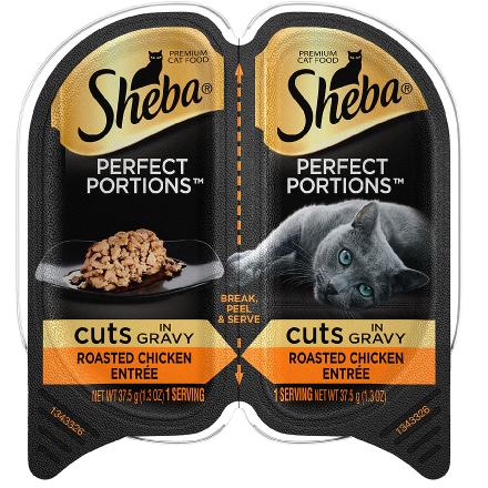 Sheba Perfect Portions Roasted Chicken - 1.3oz x 2 pack