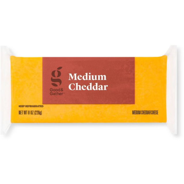 Medium Cheddar Cheese - 8oz - Good & Gather™