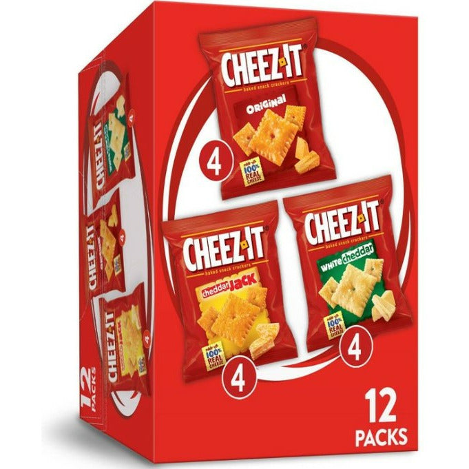 Cheez-It Baked Snack Crackers Variety Pack 12ct