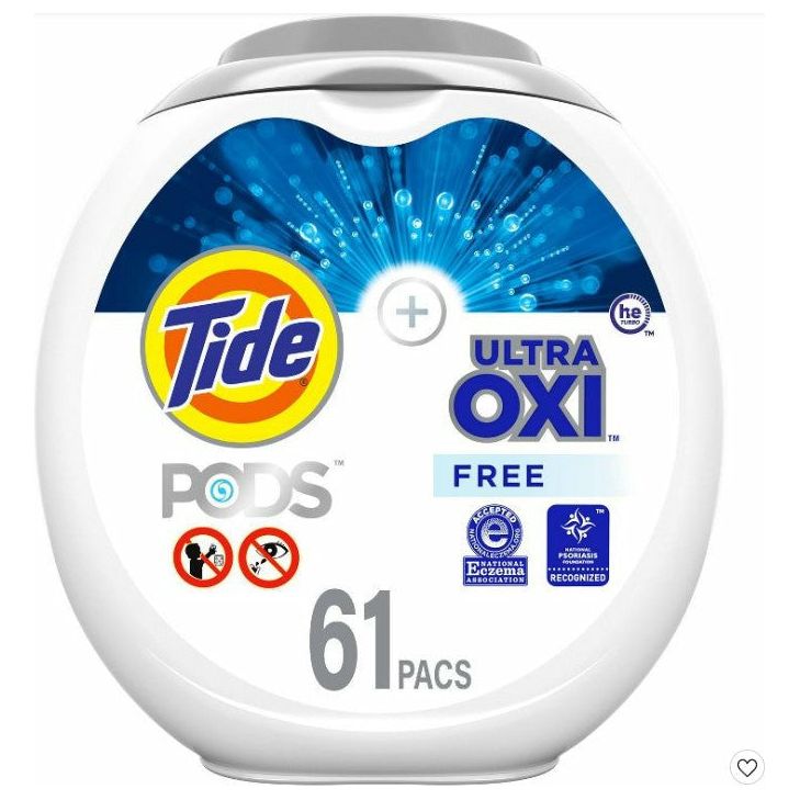 Tide Pods Laundry Detergent Pacs with OxiFree - 61ct/63oz