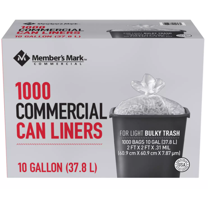 Member's Mark 7-10 Gallon Commercial Trash Bags (1000 ct.)