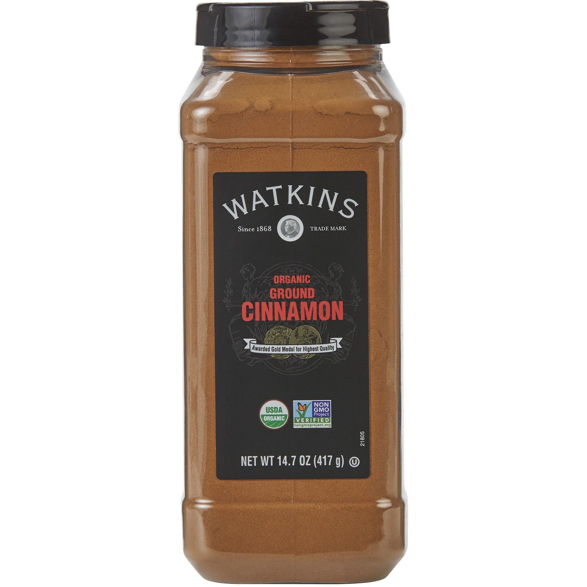 Watkins Gourmet Organic Spice Jar, Ground Cinnamon (14.7 oz)