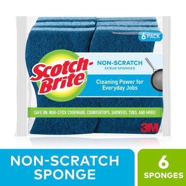 Scotch-Brite Non-Scratch Scrub Sponges, 6 Sponges