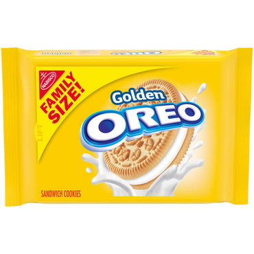 OREO Golden Sandwich Cookies, Family Size, 19.1 oz